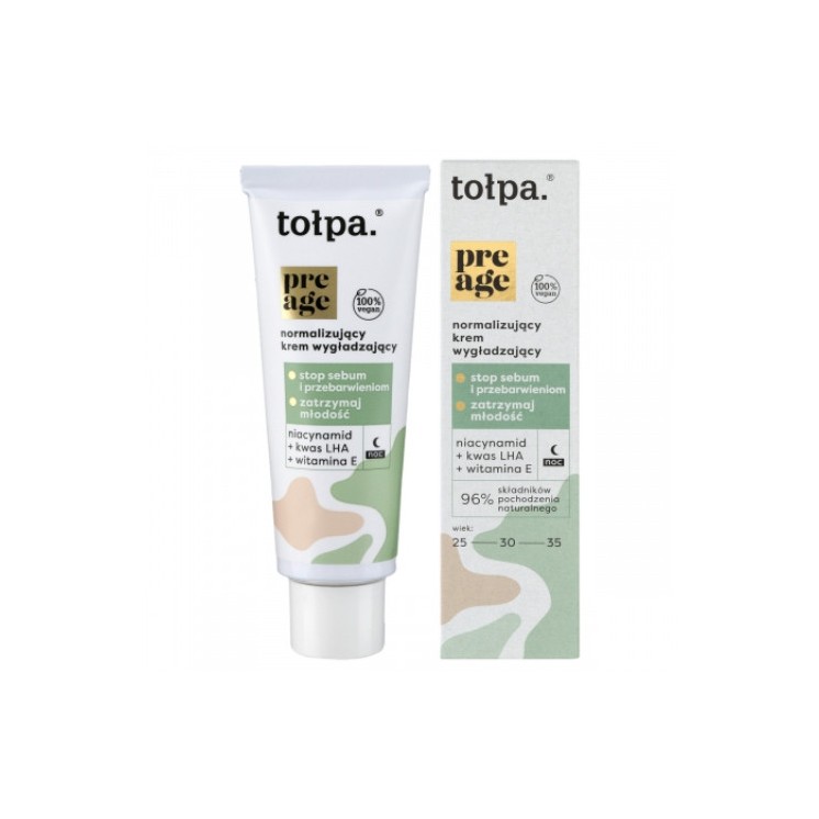Tołpa Pre Age normalizujący Krem do twarzy wygładzający na noc 50 ml