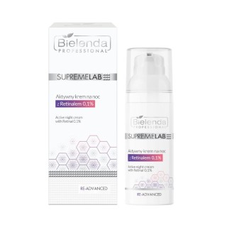 Bielenda Professional SUPREMELAB aktywny Krem do twarzy na noc z 0,1% Retinalem 50 ml