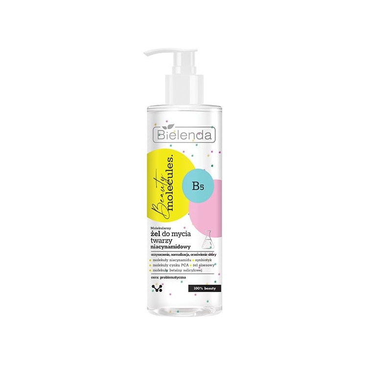 Bielenda Beauty Molecules molekularny Żel do mycia twarzy niacymidowy 195 g