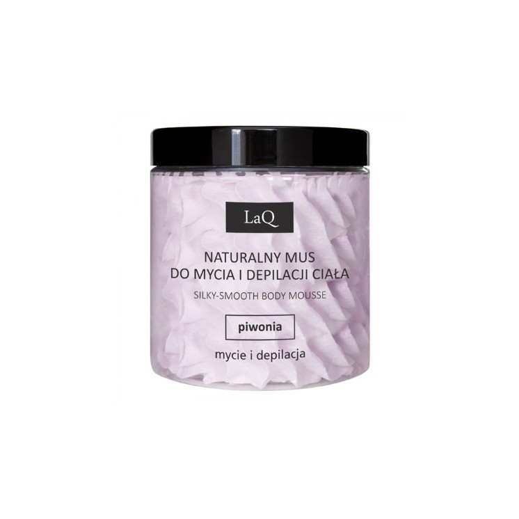 LaQ Kocica Piwonia naturalny Mus do mycia i depilacji ciała 100 g