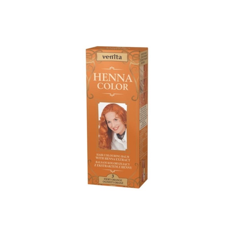 Venita Henna Color Balsam koloryzujący z ekstraktem z henny /3/ Ognisty Oranż 75 ml