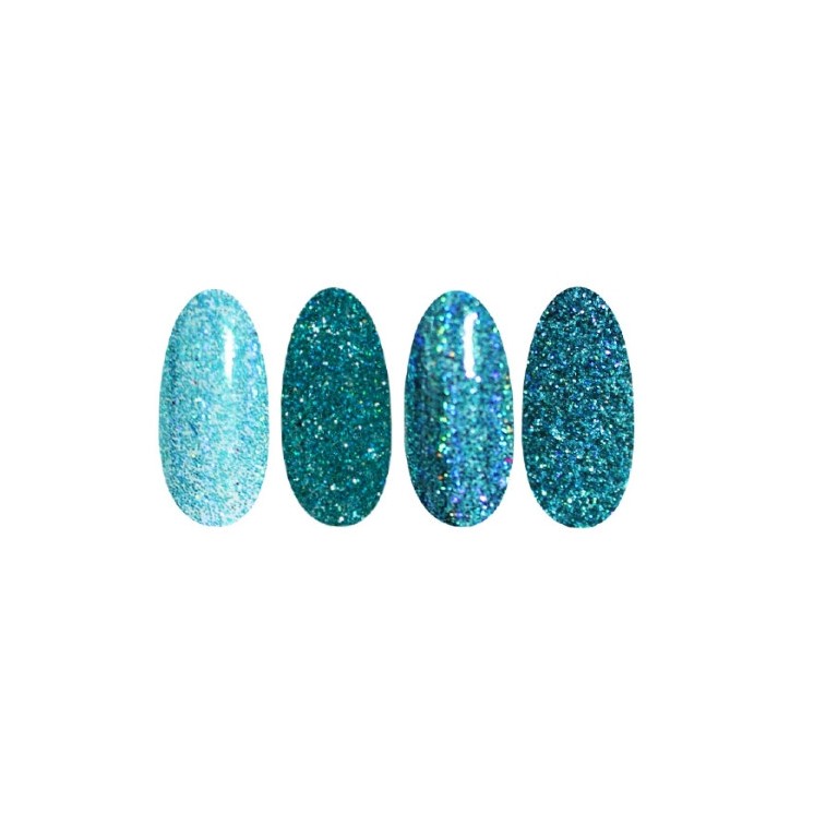 Ronney Holo Effect nail powder /24/ Turquoise
