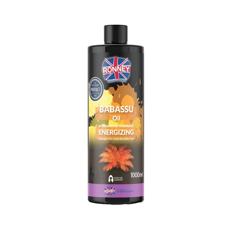 Ronney Professional energetyzujący Szampon do włosów farbowanych i matowych Babassu Oil 1000 ml