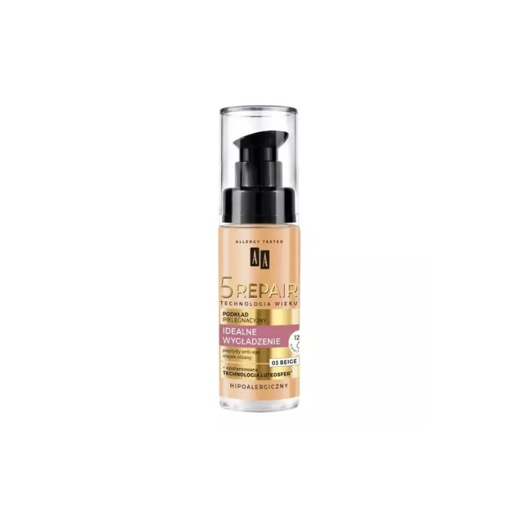 AA Technologia Wieku 5 Repair Idealne wygładzenie Podkład do twarzy pielęgnacyjny /03/ Beige 30 ml