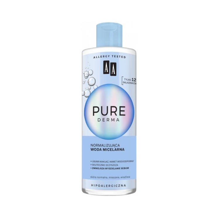 AA Pure Derma normalizująca Woda micelarna do twarzy 400 ml