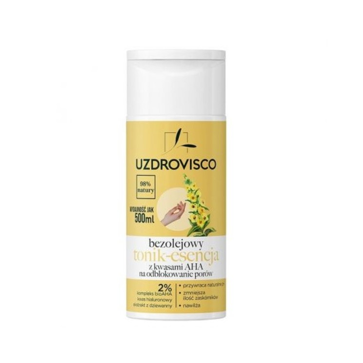 Uzdrovisco bezolejowy Tonik-esencja do twarzy z kwasami AHA 150 ml