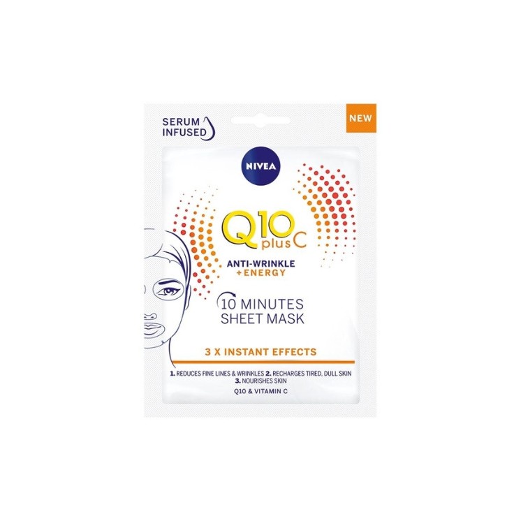 Nivea Q10 plus C 10 minutes Sheet mask 1 piece