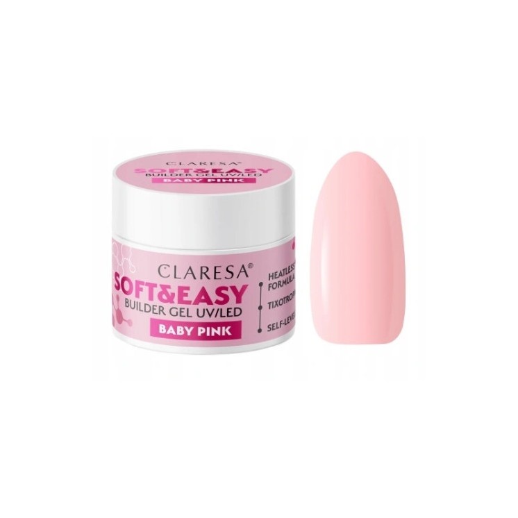 Claresa Soft & Easy Żel budujący do paznokci Baby Pink 45 g