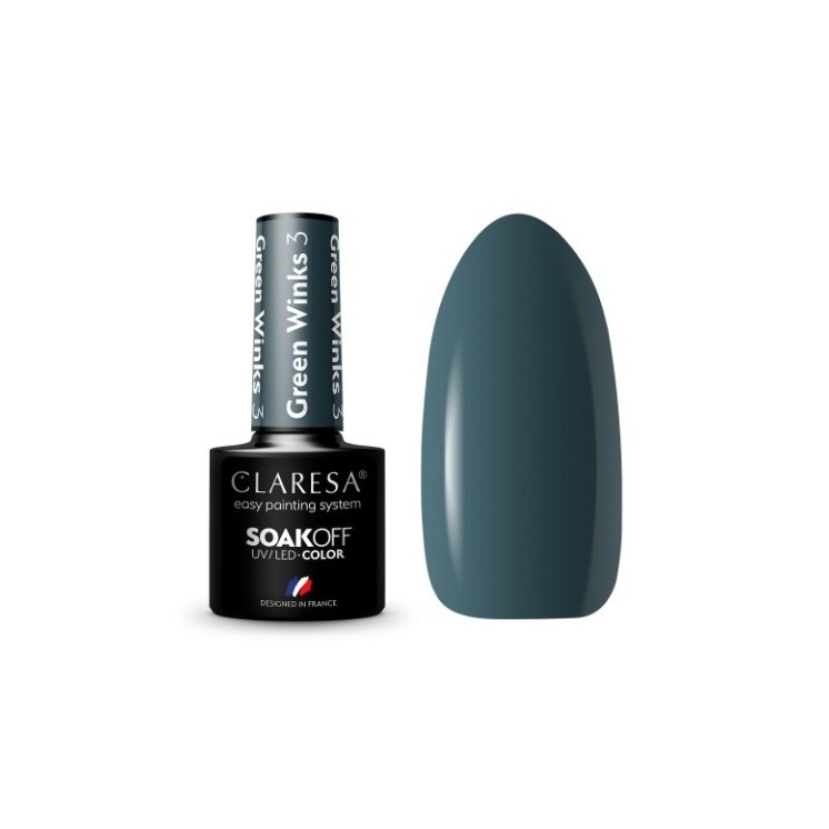 Claresa Green Winks Hybrid nail polish /3/ 5 g