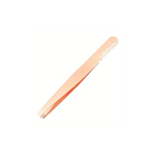 Pęseta kosmetyczna z grzebieniem do brwi Rose Gold 1 sztuka