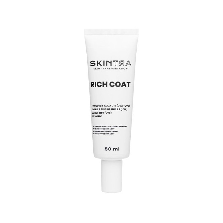 SkinTra Bogaty płaszcz antyoksydacyjny Krem do twarzy SPF50+ szerokopasmowy 50 ml