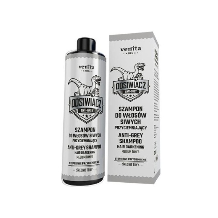 Venita Men Odsiwiacz przyciemniajacy Szampon do włosów siwych Średnie tony 200 ml