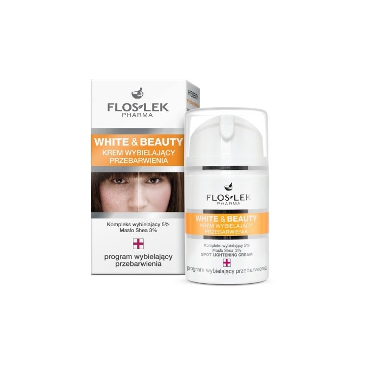 Floslek White & Beauty Krem do twarzy wybielający przebarwienia 50 ml