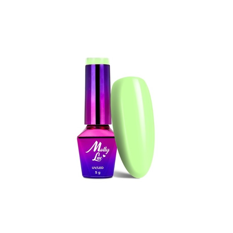 MollyLac /337/ Fancy Fashion Hybrid Nail Polish Mint Coctail 5 ml