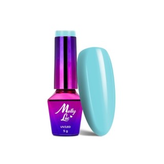 MollyLac /338/ Fancy Fashion Lakier Hybrydowy Blue Pounch 5 ml