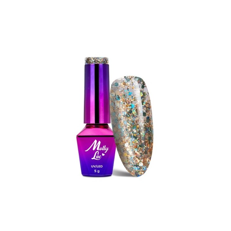 MollyLac /536/ Crushed Diamonds Hybrid Varnish Seduce a Millionaire 5 ml