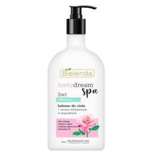 Bielenda Body Dream Spa 2in1 nourishing body balm + vitamin Serum in capsules Rose 350 ml