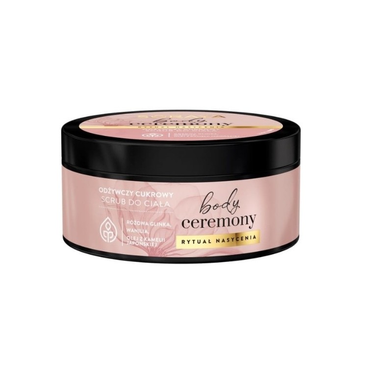 Soraya Body Ceremony odżywczy cukrowy Scrub do ciała Różowa glinka 200 g