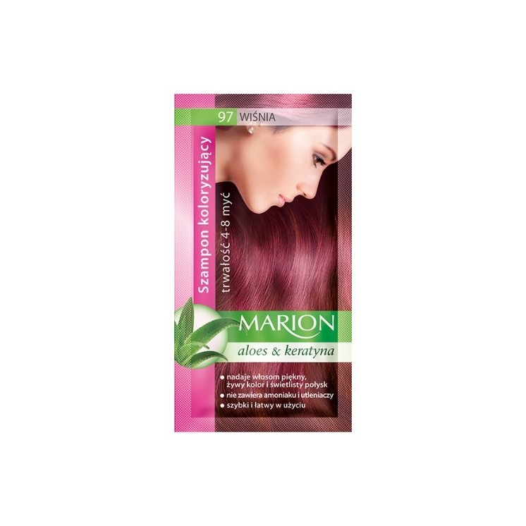 Marion Szampon koloryzujący z wyciągiem z aloesu 4-8 myć /97/ Wiśnia 40 ml