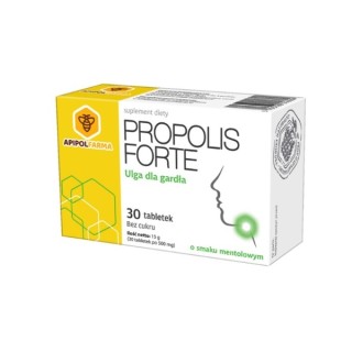 Propolis Forte Tabletki na gardło o smaku Mentolowym 30 tabletek
