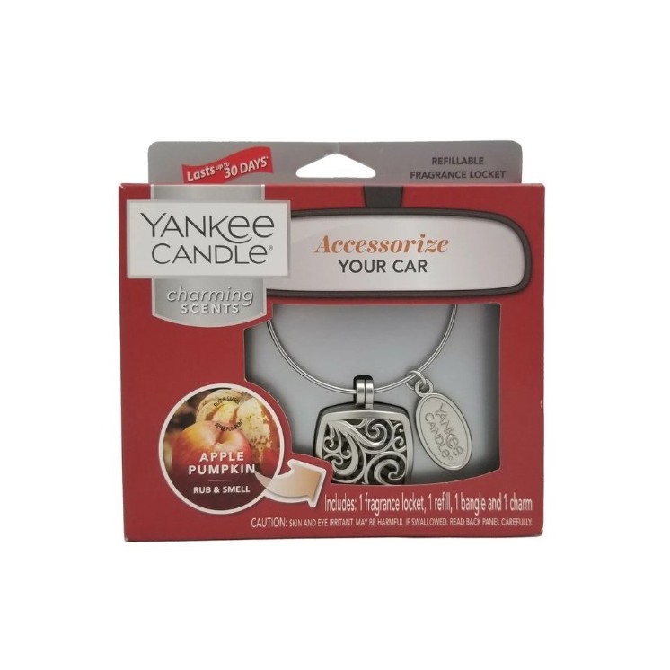 Yankee Candle Car Charming Scents car fragrance Set with Apple Pumpkin refill, 1 piece