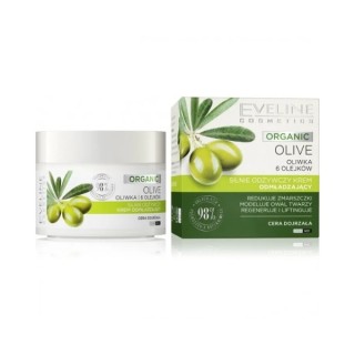 Eveline Organic Olive Silnie odżywczy Krem do twarzy odmładzający 50 ml Eveline Organic Olive Silnie odżywczy Krem do twarzy odmładzający 50 ml