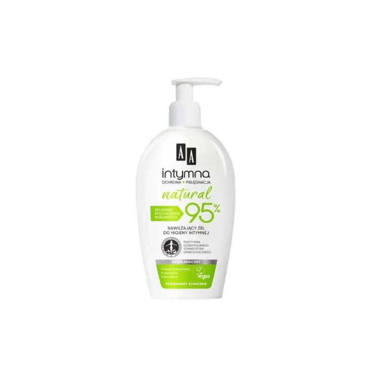 AA Intymna Ochrona + Pielęgnacja nawilżający Żel do higieny intymnej Natural 300 ml 