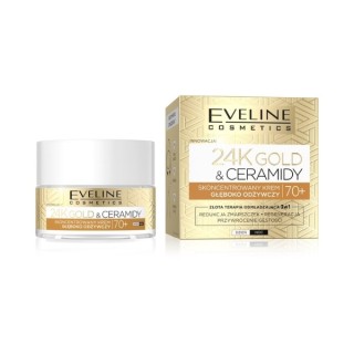Eveline 24K Gold & Ceramides Concentrated Face Cream 70+ Deeply Nourishing 50 ml Eveline 24K Gold & Ceramides Concentrated Face Cream 70+ Deeply Nourishing 50 ml