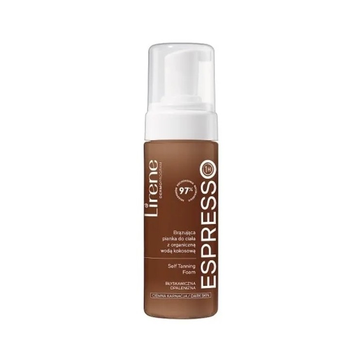 Lirene Self Tanning Foam brązująca Pianka do ciała z organiczną wodą kokosową Espresso 150 ml