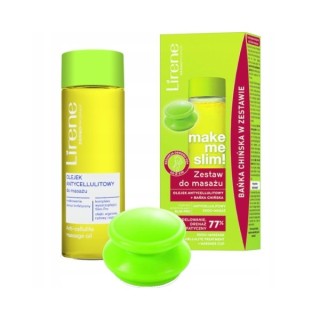 Lirene Make Me Slim! Zestaw do masażu: Olejek antycellulitowy 100 ml + bańka chińska