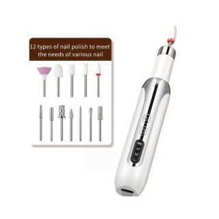 Manual manicure and pedicure milling machine for USB with 12 accessories