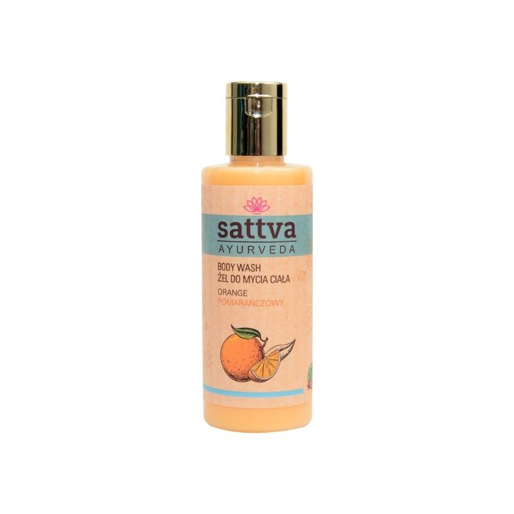 Sattva Ayurveda Żel do mycia ciała Pomarańcza 210 ml