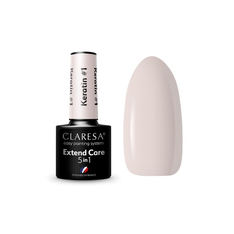 Claresa Baza Hybrydowa do Paznokci 5 w 1  Keratin /01/ 5 G