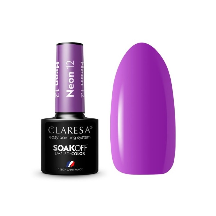 Claresa Neon Lakier hybrydowy do paznokci /12/ 5 g 