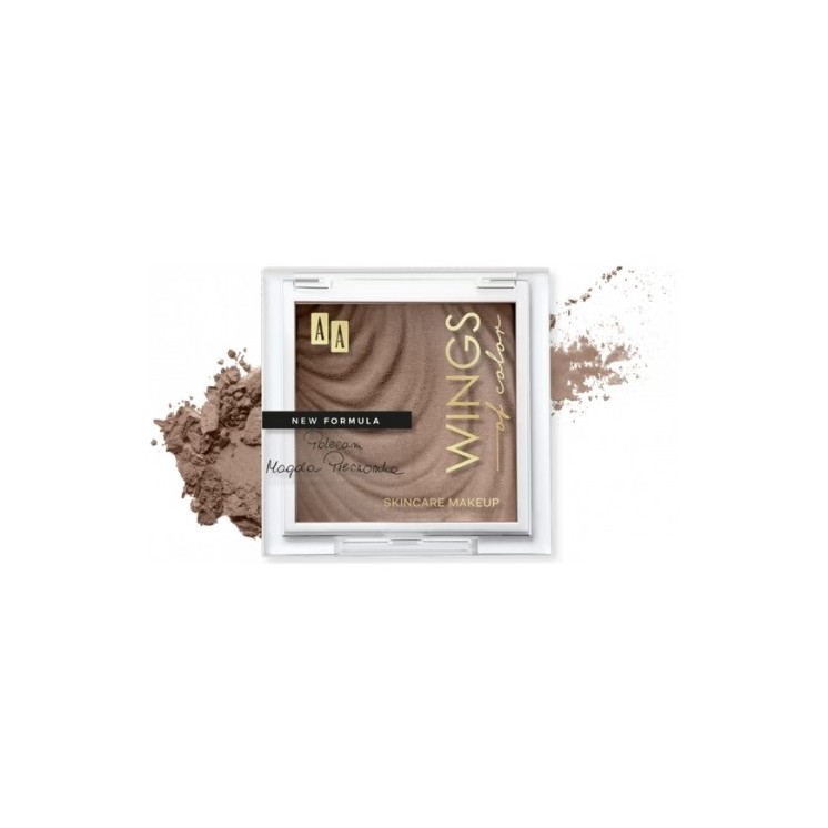 AA Wings of Color Matte Bronze Matowy bronzer do konturowania twarzy 02 Natural Bronze 7 g