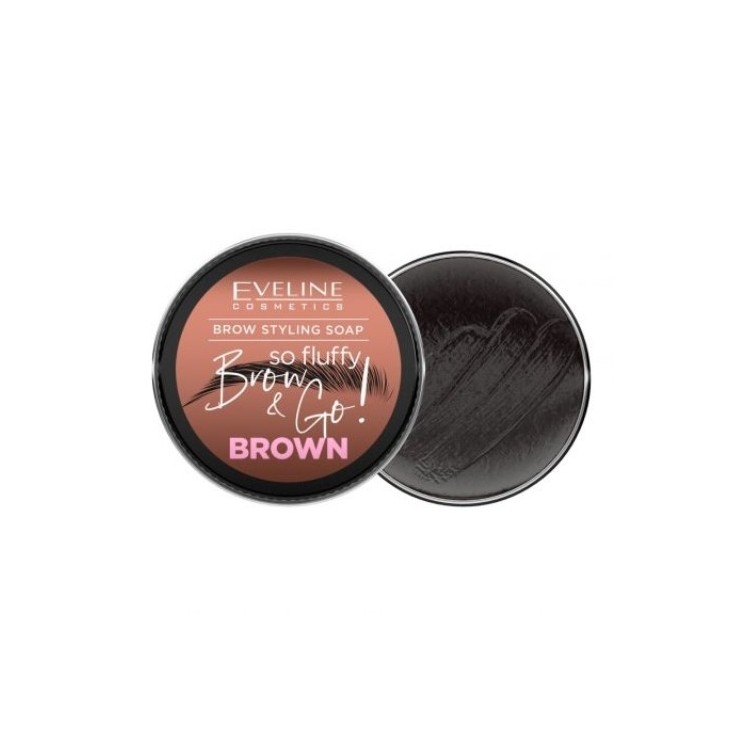 Eveline Brow&Go! So Fluffy Mydło do stylizacji brwi Brown 25 g