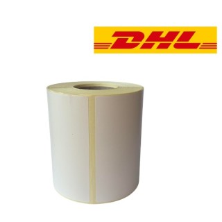 DHL shipping label white, 102 mm x 210 mm, 210 labels on a roll, 25 mm core, thermal ECO , durable 1 piece