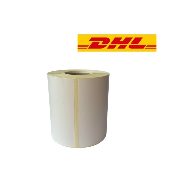 DHL shipping label white, 102 mm x 210 mm, 210 labels on a roll, 25 mm core, thermal ECO , durable 1 piece