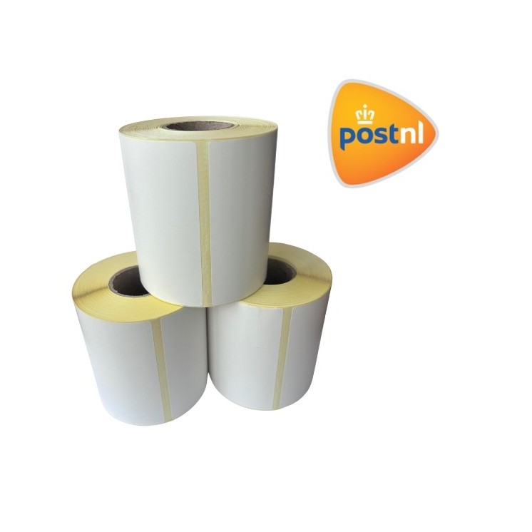 Post.NL shipping label white, 102 mm x 150 mm, 300 labels on a roll, 25 mm core, thermal ECO , durable 3-pack