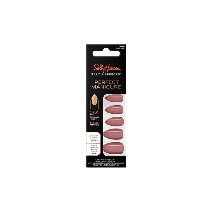 Sally Hansen Salon Effects Perfect Manicure Rose & Shine nail tips 24 pieces