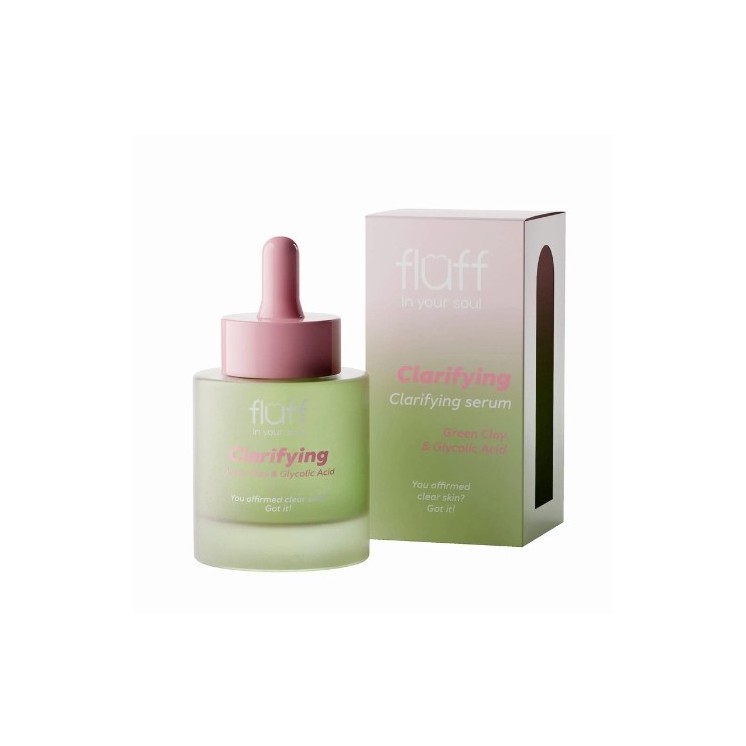 Fluff  Clarifying Serum do twarzy z glinką zieloną i kwasem glikolowym 30 ml