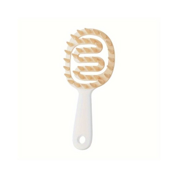 2w1 Szczotka do mycia włosów i masażu skóry głowy Almond White 1 sztuka