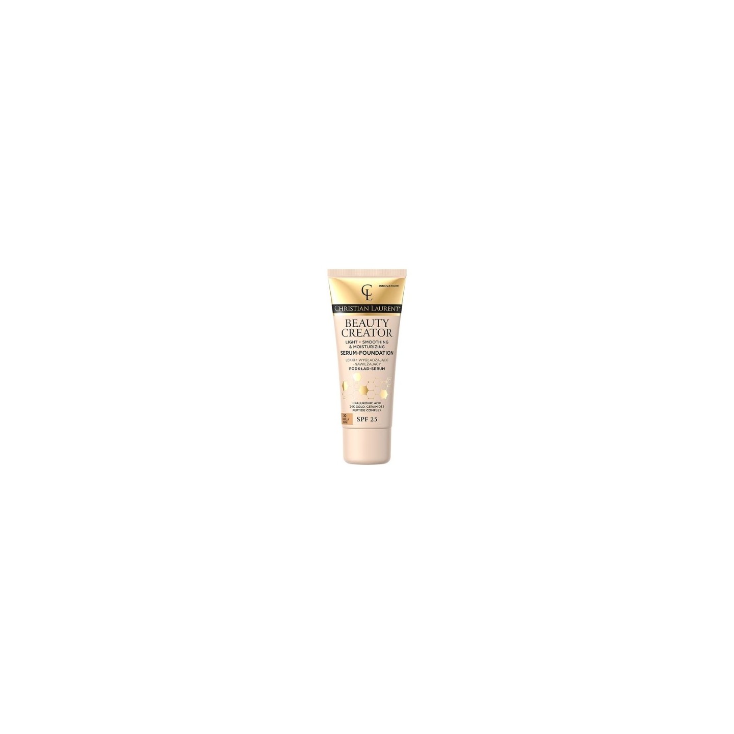 Eveline Christian Laurent Beauty Creator Light Foundation-Serum SPF25 /20/ Vanilla Beige 30 ml Eveline Christian Laurent Beauty Creator Light Foundation-Serum SPF25 /20/ Vanilla Beige 30 ml