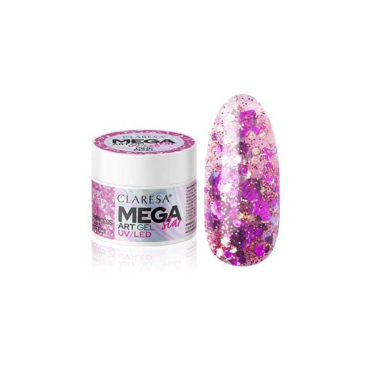 Claresa MEGASTAR PINK PIXEL nail art gel 10 g