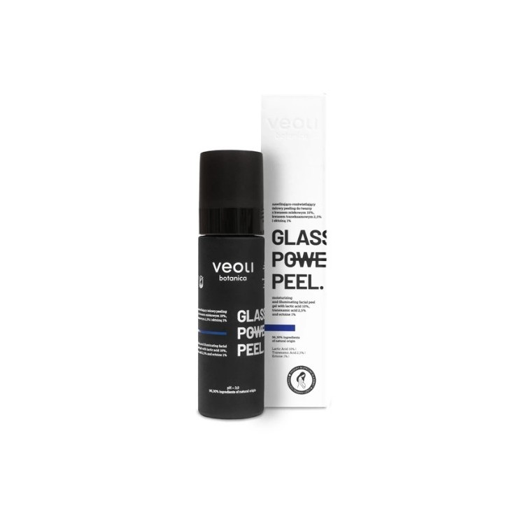 Veoli Botanica Glass Skin Power Peel Nawilżająco-rozświetlający żelowy peeling do twarzy 