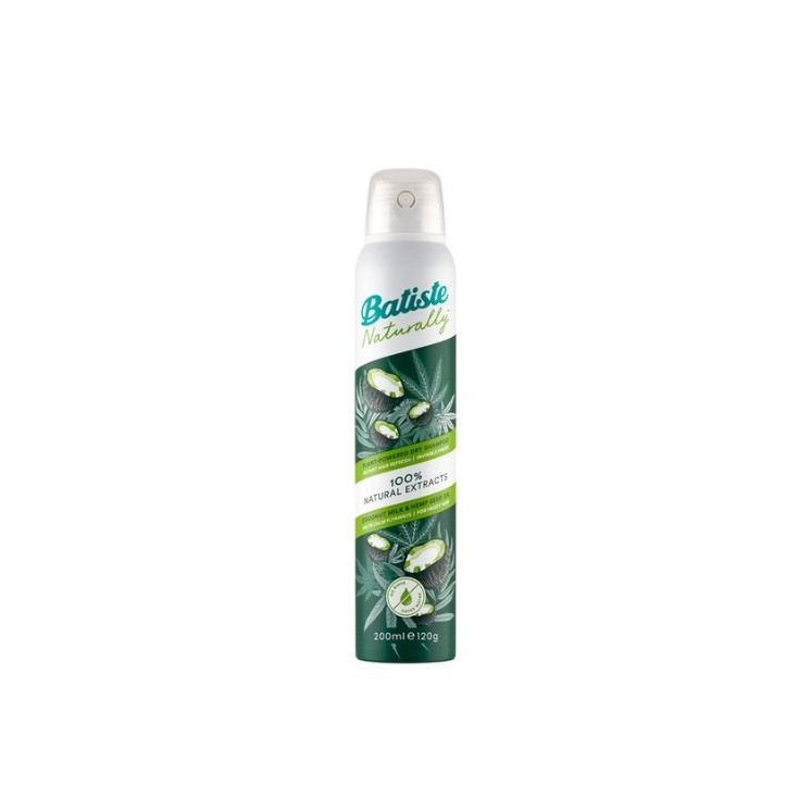 Batiste Naturally Coconut & Hemp Suchy Szampon absorbujący nadmiar sebum i odświeżający włosy 200 ml