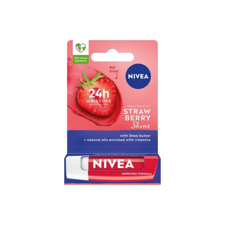 Nivea Nawilżająca Pomadka ochronna do ust Strawberry Shine 4.8 g