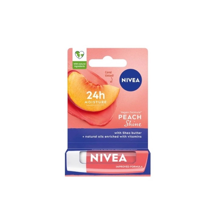 Nivea Pielęgnująca pomadka do ust Peach Shine 4.8 g