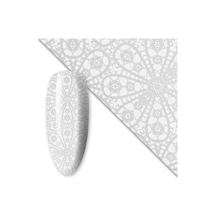 Nail Transfer Foil 80 cm White No. 14