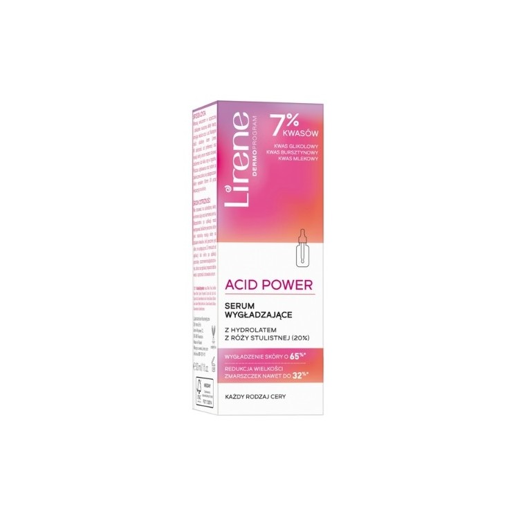 Lirene Acid Power serum wygładzające z hydrolatem z róży stulistnej 30 ml